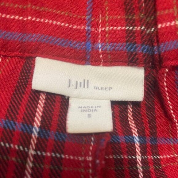 J. Jill Sleep Trueredmall Red/Blue/Black Plaid pajamas, size S - Picture 5 of 5